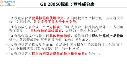 预包装食品标签标识要求解析及课后答疑